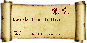 Neumüller Indira névjegykártya